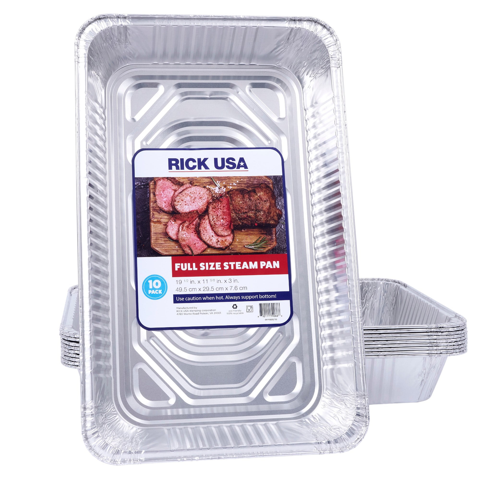 RICK : Full Size Steam Pan - 10 Pack - 19.5x11.6