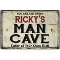 thumbnail image 1 of RICKY'S Man Cave Sign Rustic 16 x 24 Matte Finish Metal 116240035140, 1 of 1