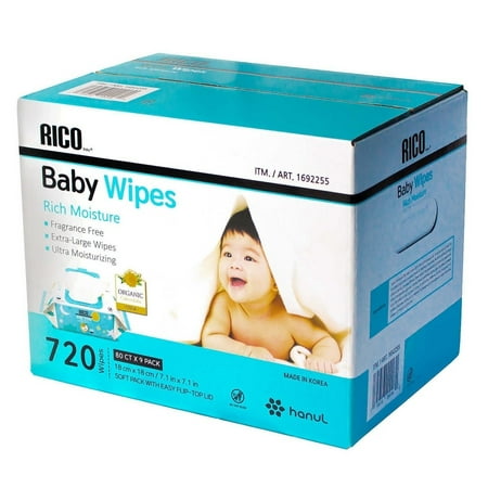 RICO Baby Wipes 720 Count