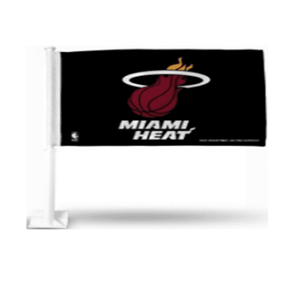 RICO NBA MIAMI HEAT Double Sided 2 Ply Heavy Duty Car Flag