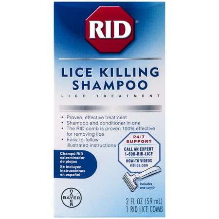 RID Lice Killing Shampoo, Includes 1 Nit Comb and 1 Bottle, 2 Ounces