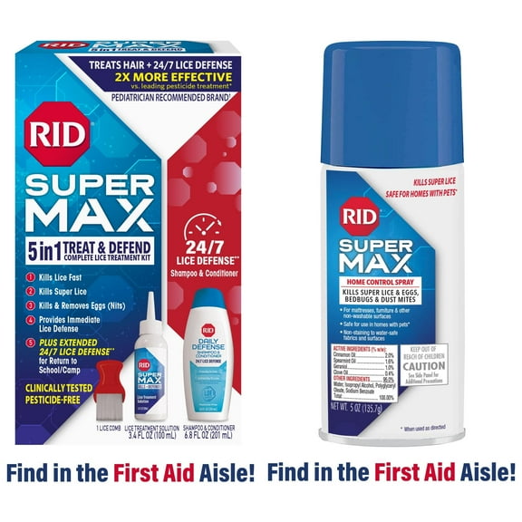 RID Super Max 5-in-1 & RID Super Max Spray Lice Treatment