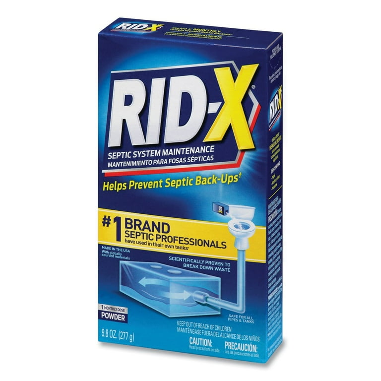RID-X Septic System Treatment Concentrated Powder, 9.8 oz., Flush