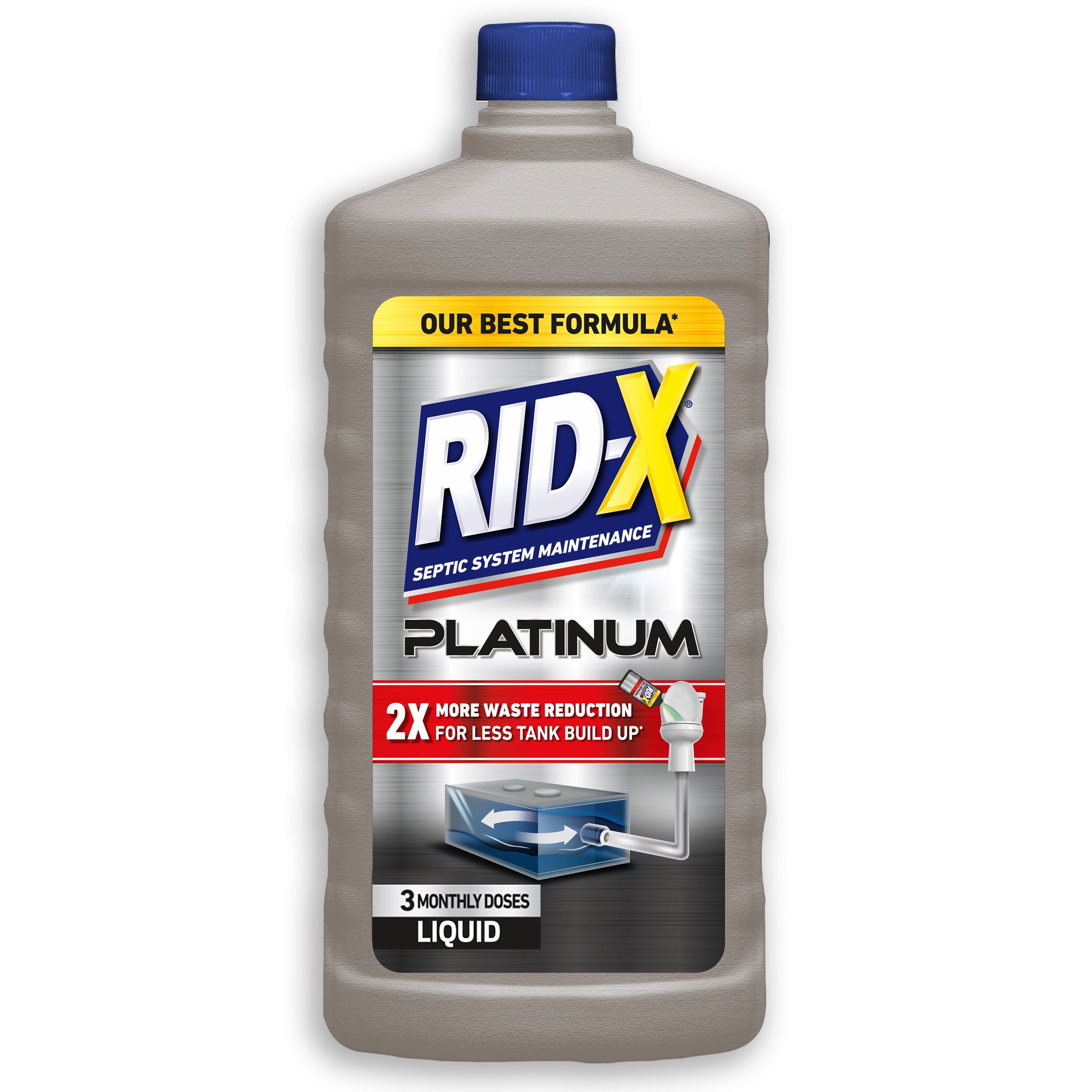 Rid-X Platinum Septic System Maintenance, Liquid - 24 fl oz