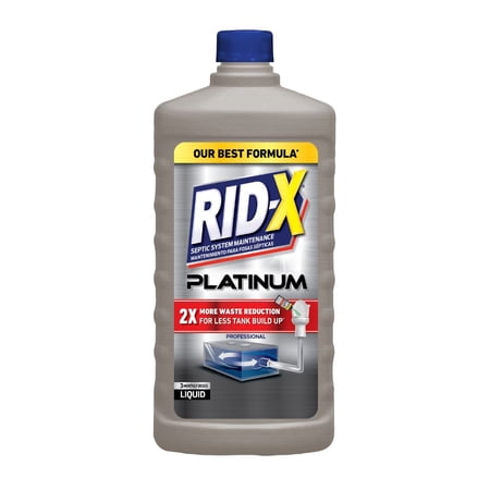 Rid-X Platinum 24 oz Septic Tank Treatment Liquid, 3-Month Supply