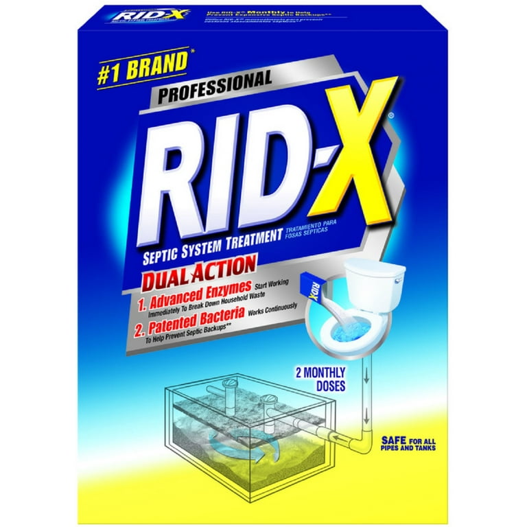 RID-X 1920089447 Septic System Treatment, Liquid, Blue/Gr