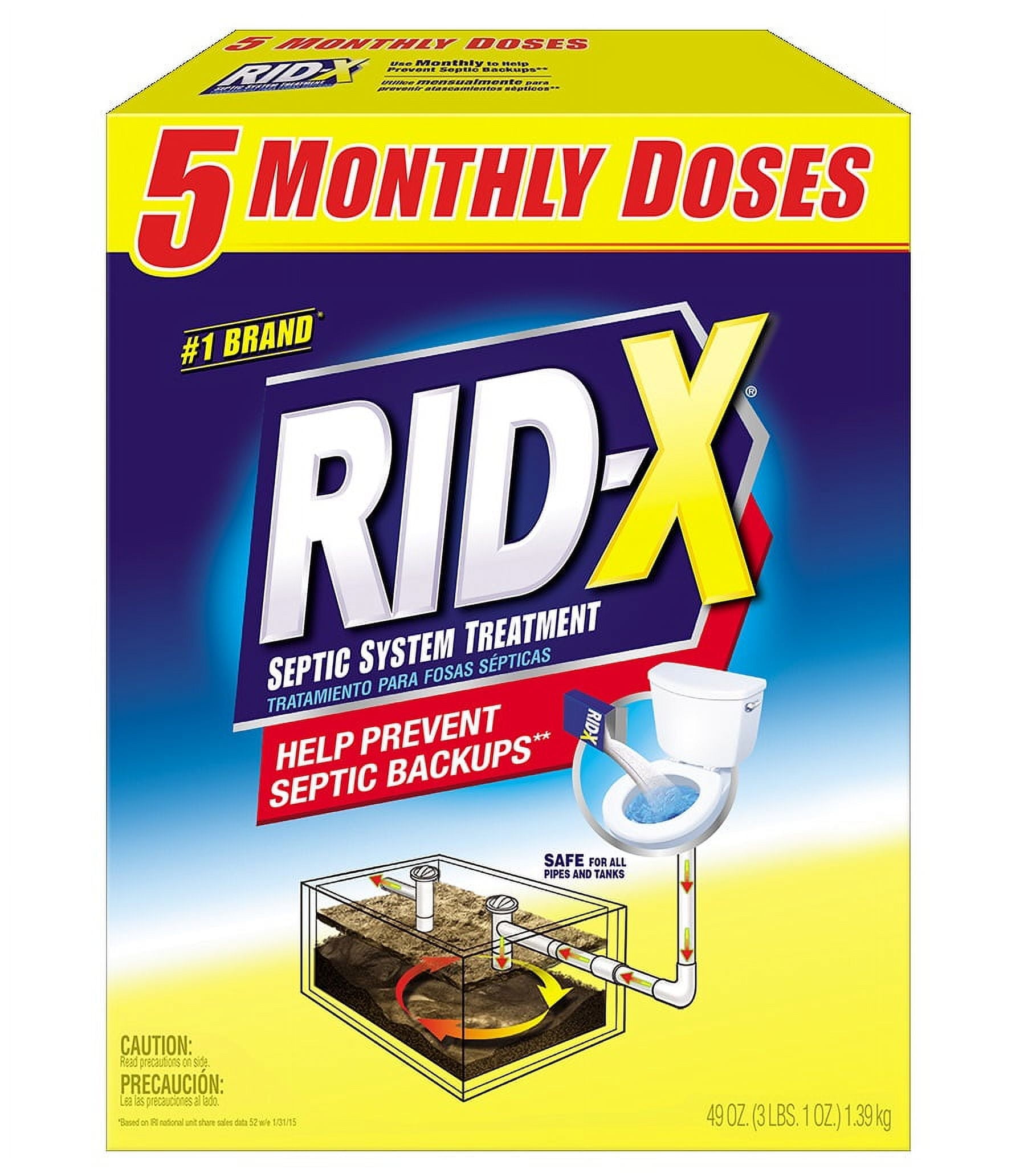 Rid-X Septic Tank Treatment Powder 49 oz