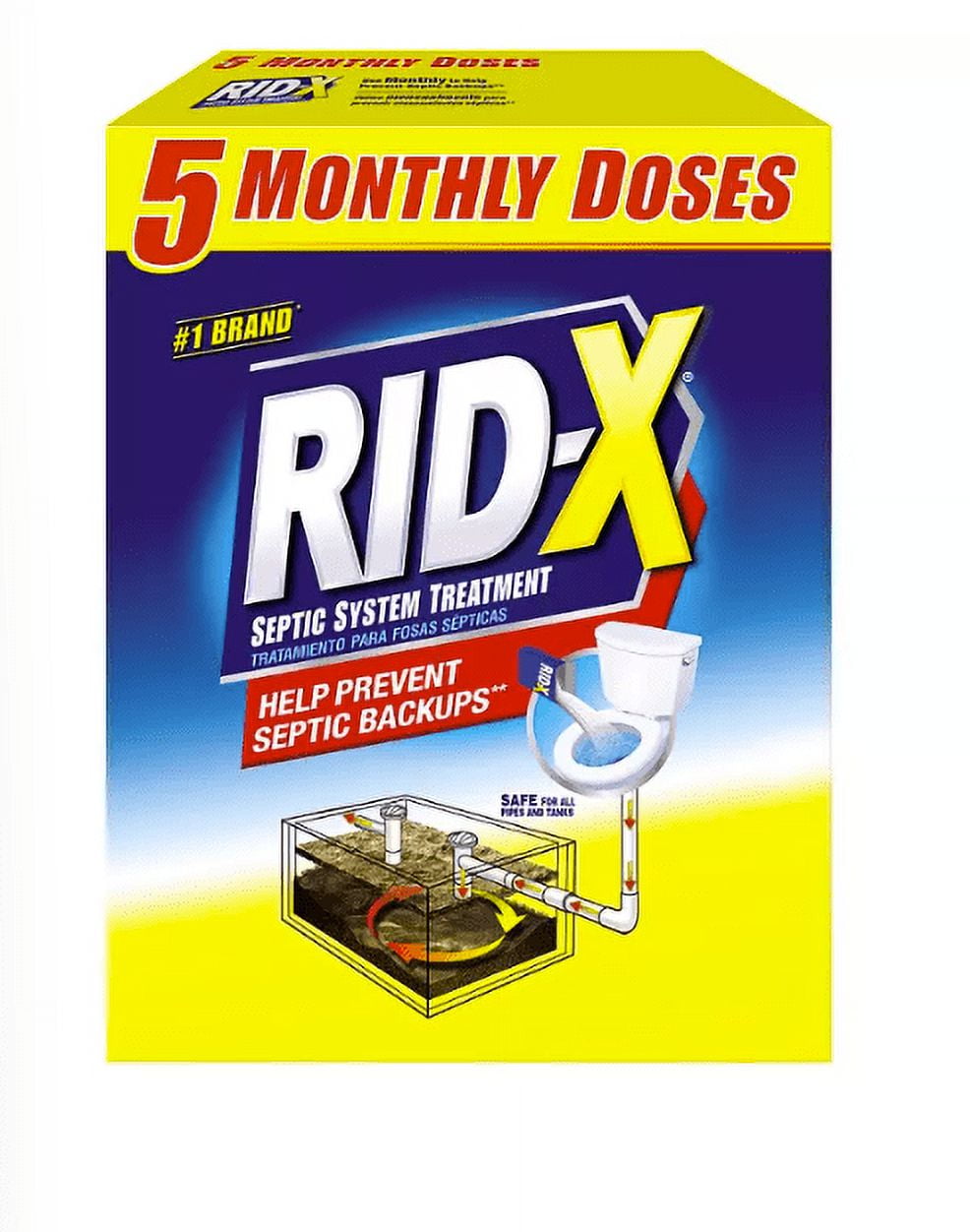 RIDX Professional Septic Tank Treatment Additive, 5 Month Supply