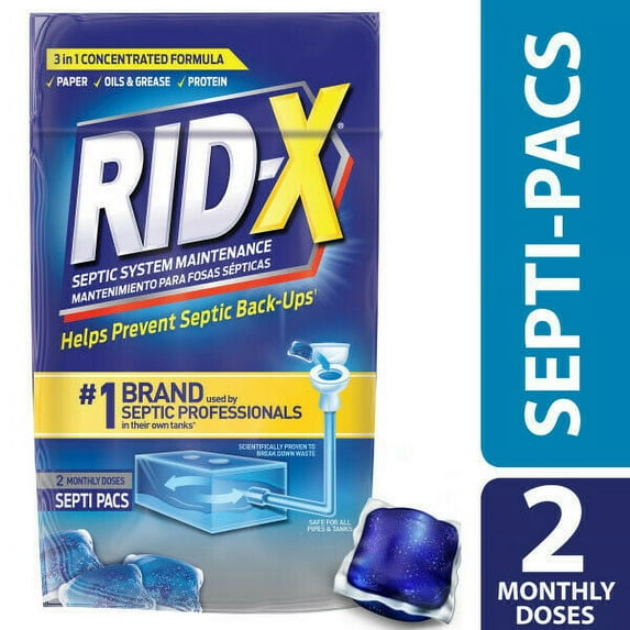 RID-X Septic Treatment, 2 Month Supply Of Septi-Pacs, 2.1 oz (Pack of 6)