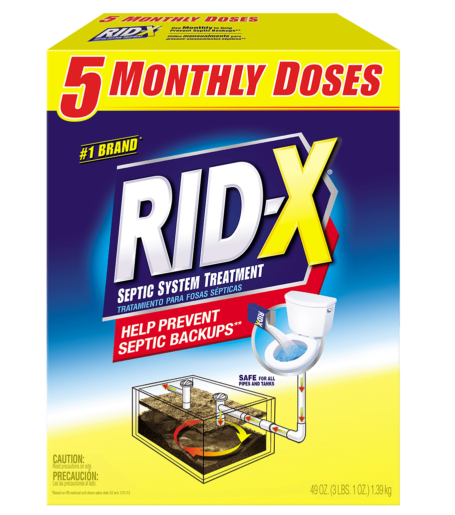 RID-X Septic Treatment, 5 Month Supply Of Powder, 49.0oz