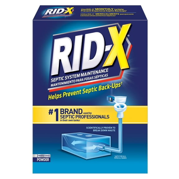RID-X Septic Treatment Drain Opener, 2 Month Supply of Powder, 19.6 oz