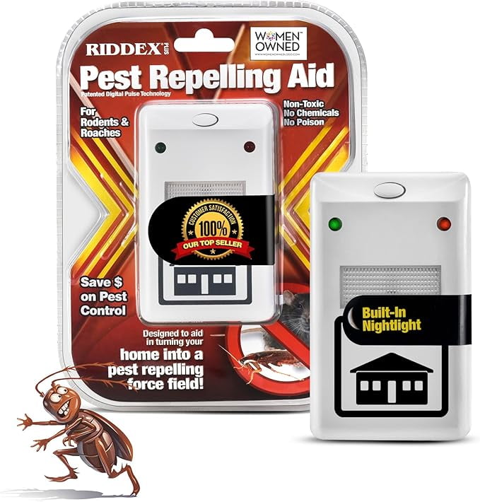 RIDDEX Plus Insect Repellent Plug in, Mouse Deterrent Pest Control for Defense Against Rats