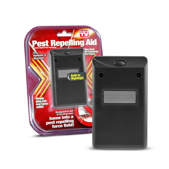 RIDDEX Plus - Plug in, Mouse Deterrent - Pest Control for Defense Against Rats, Mice, Roaches, Bugs and Insects - Pests Repellents | Black