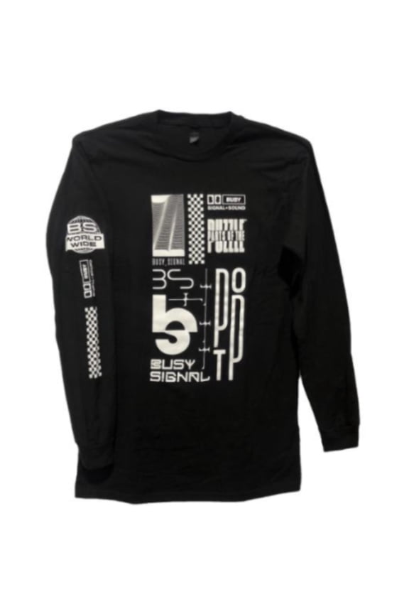 RIDDIM DRIVEN BUSY LOGO SCATTER LONG SLEEVE - LG
