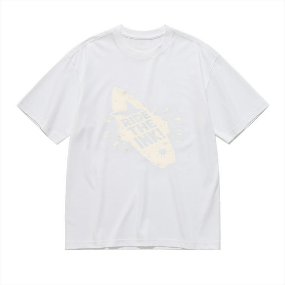 RIDE THE INK,Surfboard With Witch Hat Print, Vintage T Shirt, Cotton T-Shirt for Men, 23666268,3XL