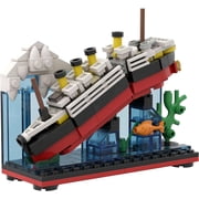 RIDEHILL Boat Kits Model Construcrion Sets 247 Pcs Titanic Sink and Break in Half Toy Building Blocks, Titanic Cruise Ship Model Toy
