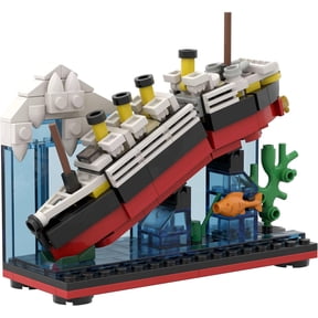 RIDEHILL Boat Kits Model Construcrion Sets 247 Pcs Titanic Sink and Break in Half Toy Building Blocks, Titanic Cruise Ship Model Toy