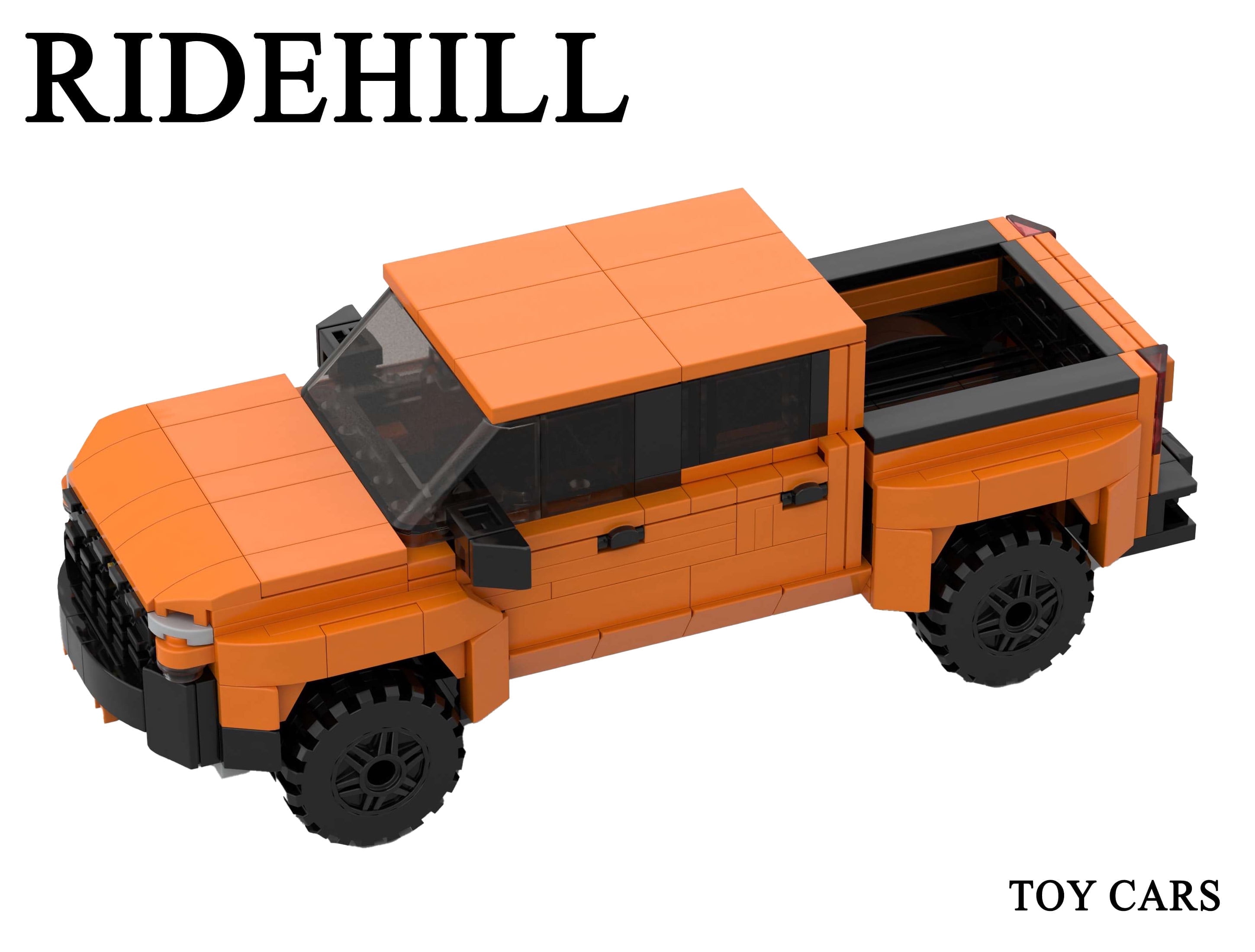 RIDEHILL Speed Champions Building Blocks Collectible Model Cars Kits for Adults, Orange Pickup Truck Race Car Building Kit, Famous Classic Car Set for Vehicle DIY Build a Car Building Toys(445PCS)