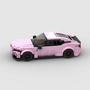 RIDEHILL Custom Building Block Set Pink Racing Car E30 M3 Model, Educational Assembly Toy, Mini Brick Construction Kit(435PCS)