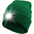 thumbnail image 1 of RIDEIWAKE Beanie Hat with Light Headlamp Rechargeable Flashlight Head Lamps Winter Knitted Running Light up Beanie Cap Christmas Gifts Cool Gadgets for Men Women Boy Men's Gifts(Green), 1 of 11