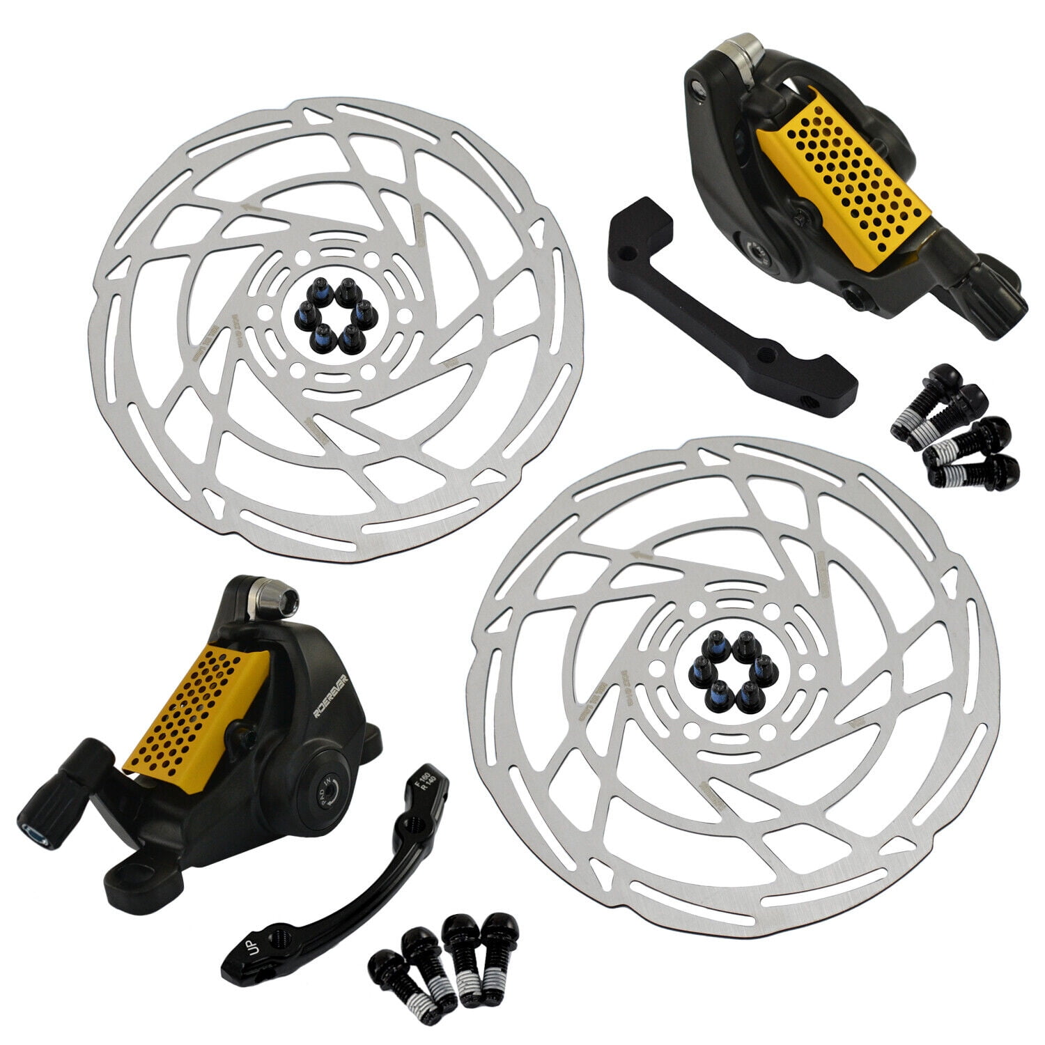 RIDEREVER MCX-2 Post Mount Dual-piston Mechancial Disc Brake Set w ...