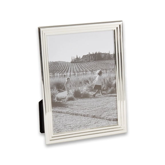 RIDGED LANCE silverplate 4x6 frame - 4x6