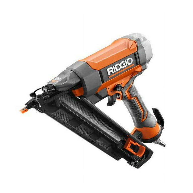 15-Gauge 2-1/2 in. Angled Finish Nailer with CLEAN DRIVE Technology, Tool Bag, and Sample Nails 15-Gauge 2-1/2 in. Angled Finish Nailer with CLEAN DRIVE Technology, Tool Bag, and Sample Nails