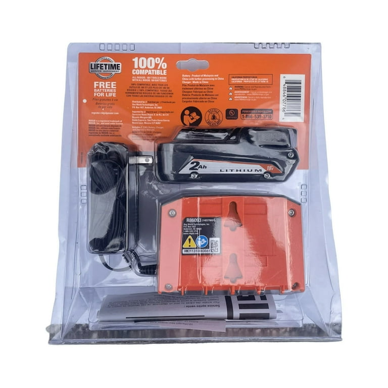 Ridgid 18v 2ah battery sale