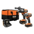 thumbnail image 1 of RIDGID 18V Brushless Cordless 2-Tool Combo Kit with Hammer Drill, Impact Driver, (2) Batteries, Charger, and Bag, 1 of 7