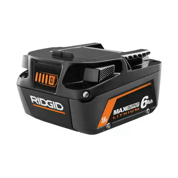 RIDGID 18V 6.0 Ah MAX Output Lithium-Ion Battery - Factory Reconditioned