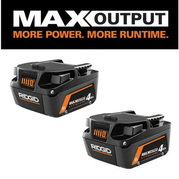 RIDGID 18V Lithium-Ion MAX Output 4.0 Ah Battery (2-Pack)