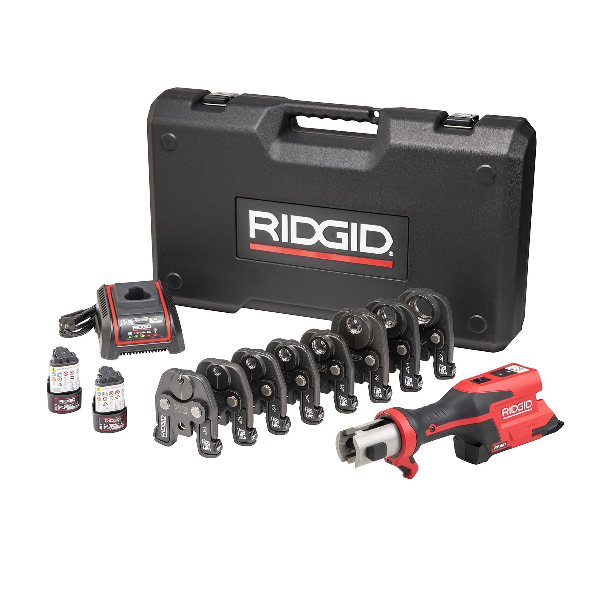 Everett Rls Kit RIDGID 78238 RP 251 Press Tool Battery Kit with RLS Jaws 1/4