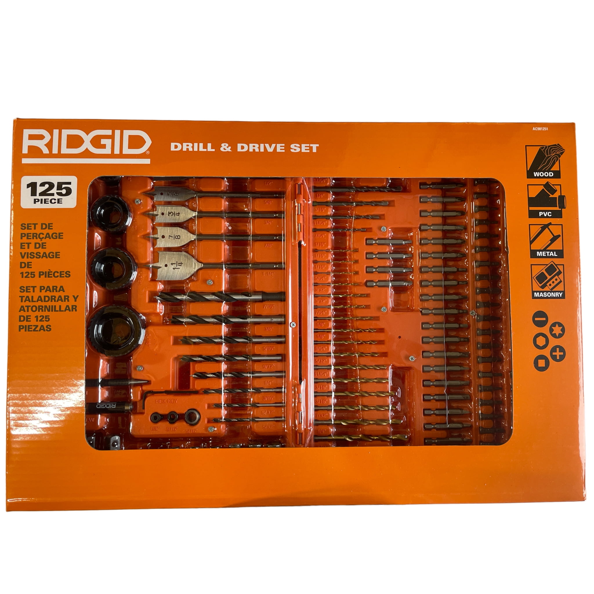 RIDGID Drill  Drive Set (125-Piece)