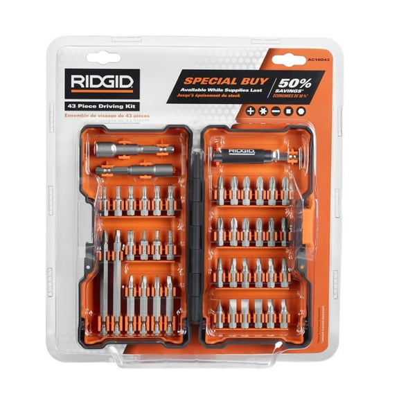 RIDGID Driving Kit with Case - 43 Piece