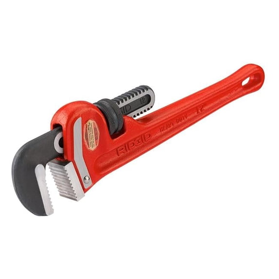 Ridgid 31015 Heavy-Duty Straight Pipe Wrench, 12 in. Plumbing Wrench
