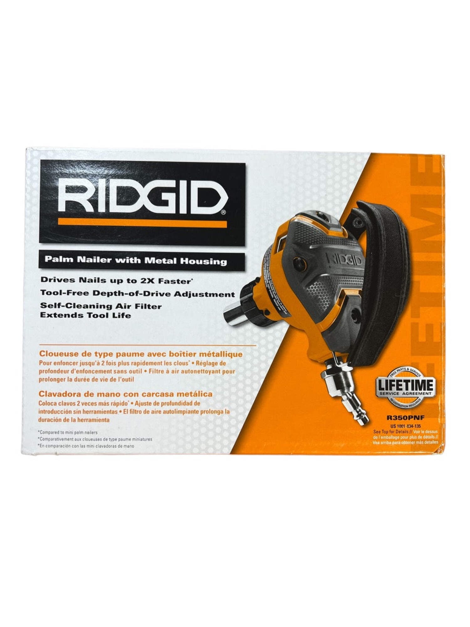RIDGID Pneumatic 3-1/2 in. Full-Size Palm Nailer