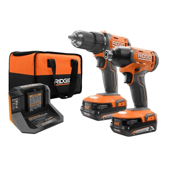 RIDGID R9272 18V Cordless.5 in Drill Driver, 2.0 ah, 750 lb 1800 RPM