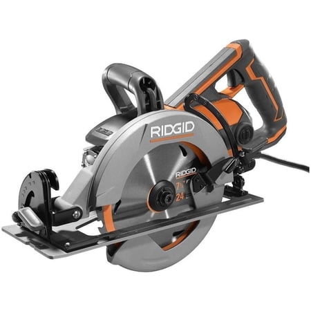 RIDGID THRUCOOL 15 Amp 7-1/4 in. Worm Drive Circular Saw, Orange, R32104