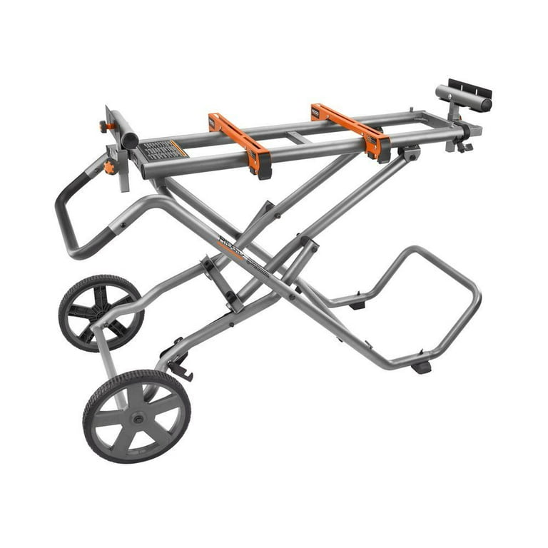 Universal mobile miter saw stand with mounting braces deals