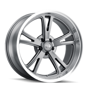 Ridler 606 Grey Wheel 18x9.5 with Machined Lip, 5x120.65 Bolt Pattern