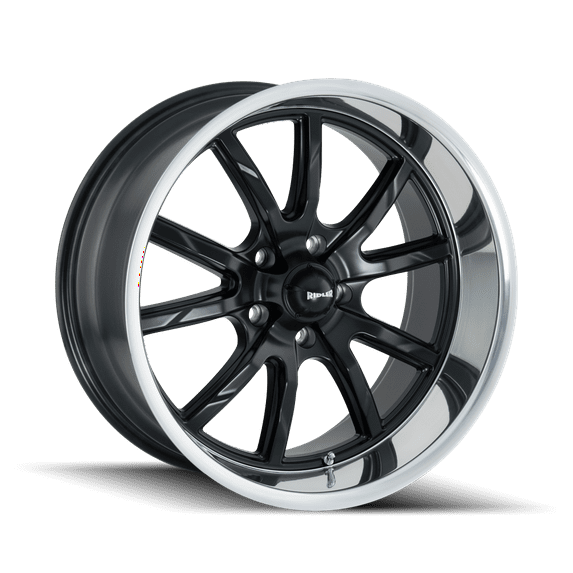 RIDLER 650 20X8.5 5X120.65 0ET 83.82CB MATTE BLACK/POLISHED LIP