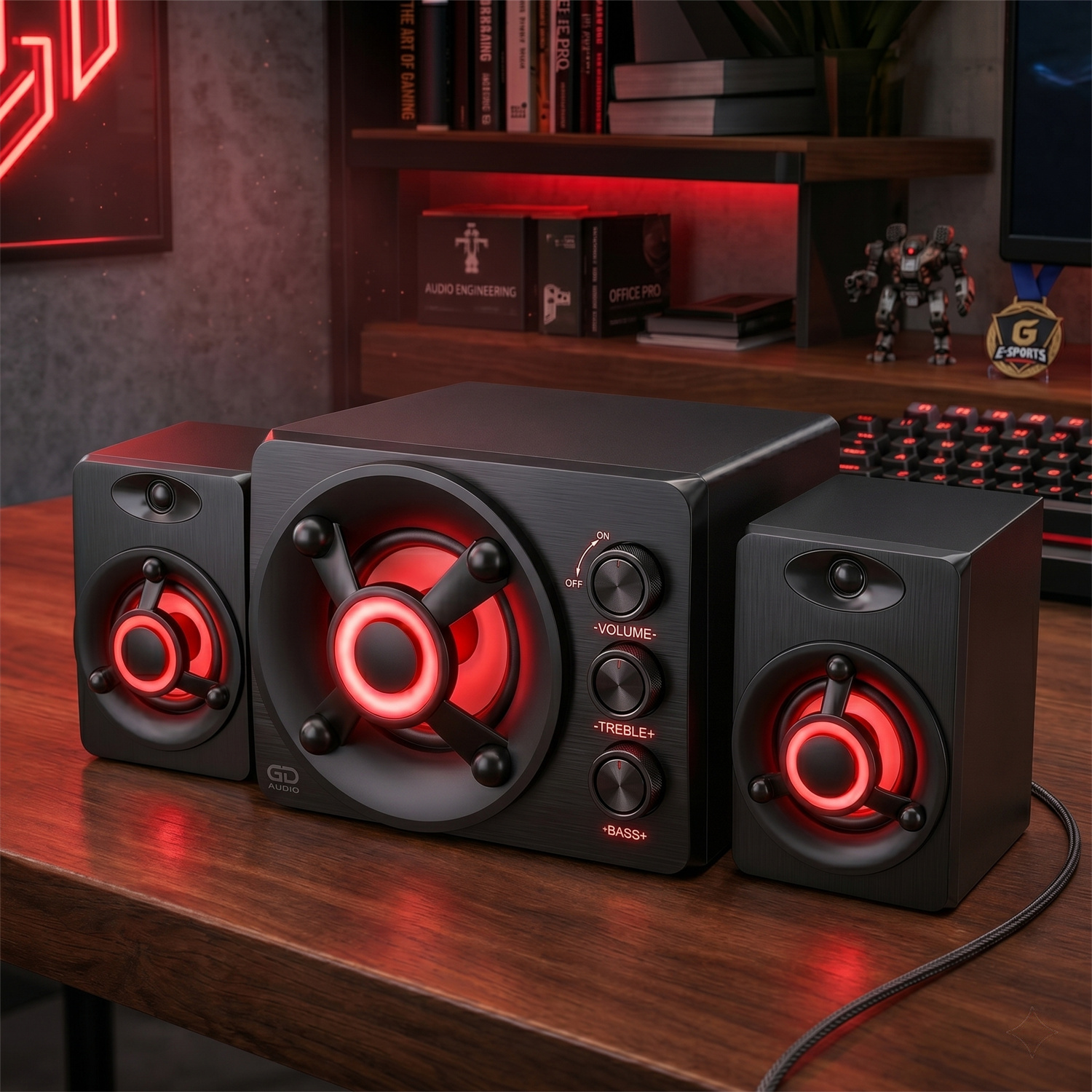 RIDWIND Computer Speakers Subwoofer RGB Gaming Surround Sound Desktop Speakers USB Powered PC Speakers Bass 3 5mm Aux Monitor Laptop Tablet Black: A Clear-Eyed Overview