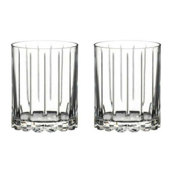 RIEDEL Machine-Made Dishwasher-Safe Splinter-Free Resort Retail Double Rocks Tumbler (2-Pack, Clear)