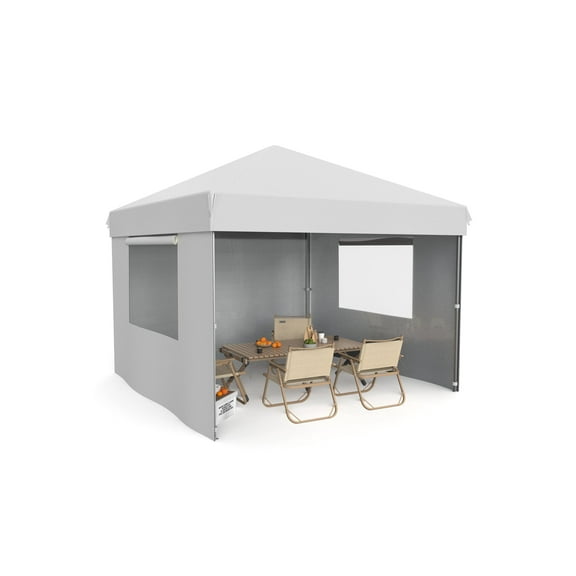 RIEDHOFF 10x10 Pop Up Canopy Tent Outdoor Canopy with 4 Removable Sidewalls Heavy Duty Commercial Instant Tent Shelter (White, 10x10FT/3 Side Walls)