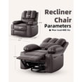 thumbnail image 1 of RIEDHOFF 22'' Recliner Chair, Manual Recliner for Adults, Lazy chair with 1.5X Sponge Filling, Cup Holder, and Retractable Armrests, for Living Rooms, Bedrooms, and Nurseries, 1 of 6