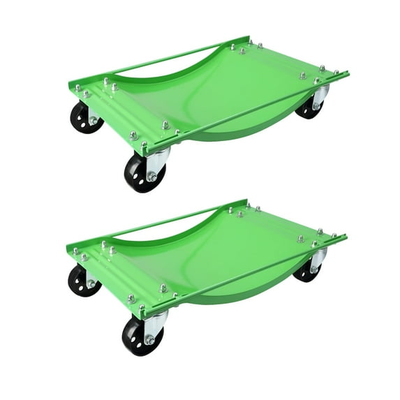 RIEDHOFF 5000lbs Car Wheel Dolly Set of 2, Vehicle Rollers Dolly for Moving Car with Heavy Duty 3.5 Inch Steel Wheels, 23.8in x 14.4in