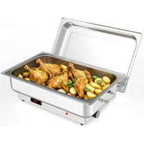 RIEDHOFF 9 QT Stainless Steel Chafing Dishes with Digital Display Temperature, Warming Tray, and Accessories