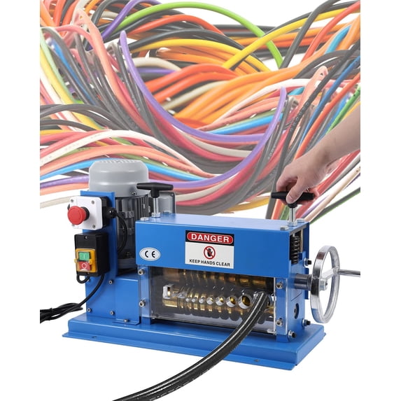 RIEDHOFF Electrical Wire Stripper Machine, 75 ft/min Automatic or Hand Crank Wire Stripper