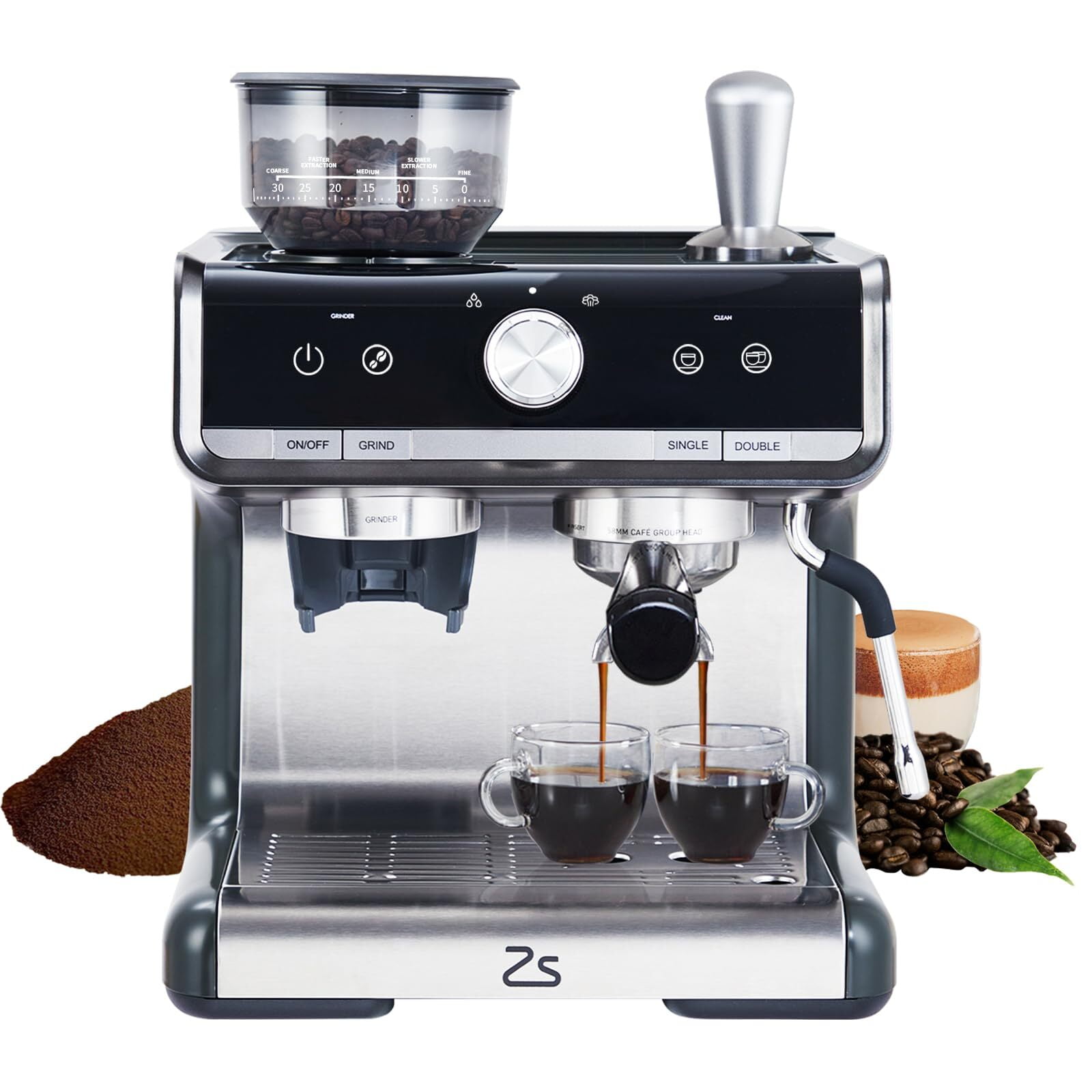 RIEDHOFF SemiAutomatic Espresso Machine with Grinder, Professional