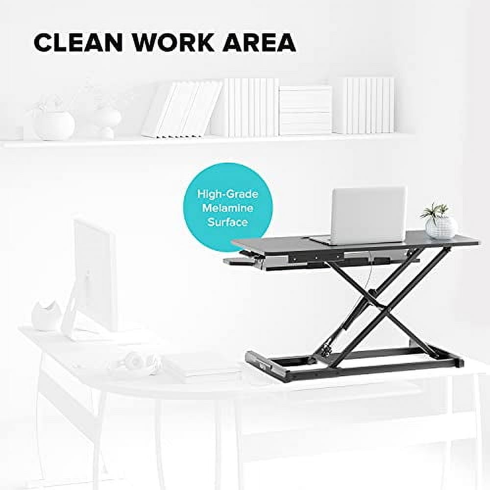 RIF6 34 Inch Convertible Standing Desk – Desk Riser with Customizable ...